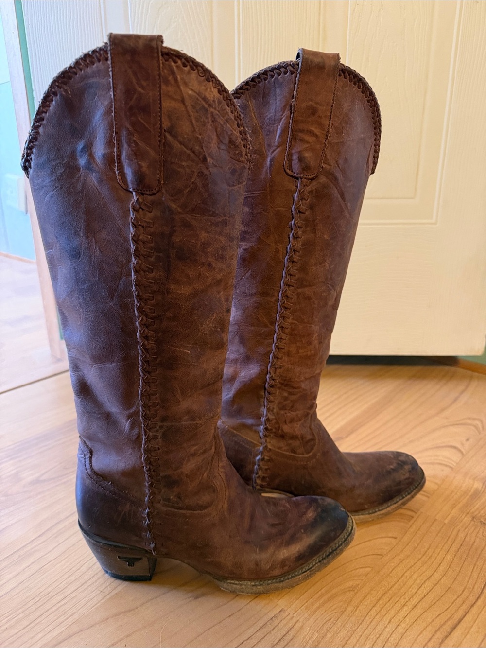 Lane Boots Plain Jane Women's Brown Leather Heeled Boots - Picture 2 of 2